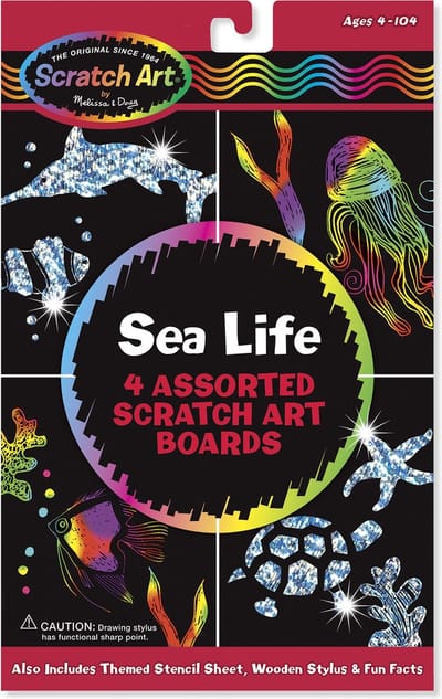 Melissa & Doug - Scratch Art Sheets - Sea Life