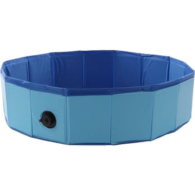 Hondenzwembad 160 cm - groot opvouwbaar hondenbad - zwembad voor honden - blauw - verkoelend plonsbad - zonder luchtpomp