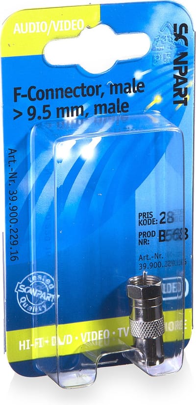 Scanpart Antenne Adapter F-Connector(M)-9.5mm(M)