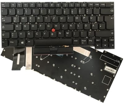 Dailygoody - Toetsenbord - Duits vervangend toetsenbord - Met achtergrondverlichting - Geschikt voor Lenovo ThinkPad T490s - Hoogwaardige kwaliteit - ...