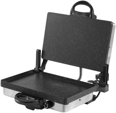 Ferveo Sanna Contactgrill - Lahmacun Maker, Broodrooster & Tafelgrill - Turkse Pizza Maker - Zwart/Wit