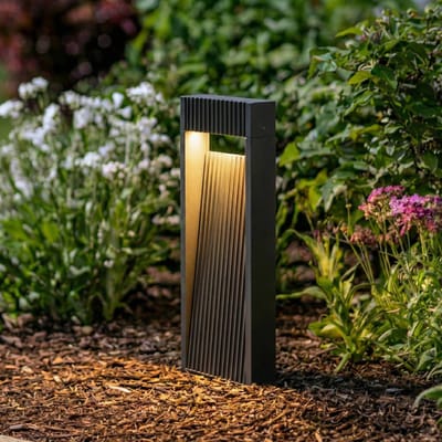 Lucande LED sokkellamp Tavion, 40 cm, antraciet, IP65