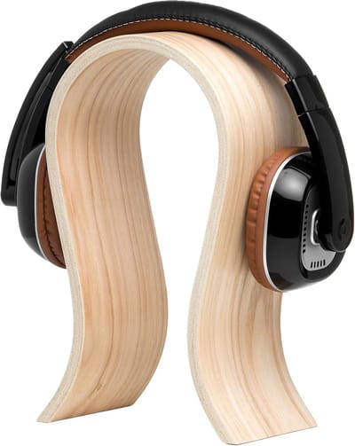 Thijox - Houten Hoofdtelefoonstandaard voor Desk, Minimalistisch Design, Ideale Headsethouder, Geschikt voor Alle Koptelefoons, Perfect Cadeau voor Ec