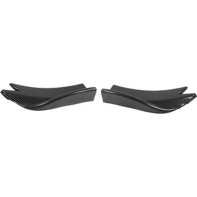2 stuks Achterbumper Zijspoiler Carbon Fiber Stijl Omranding Decoratie Universeel voor Auto gray