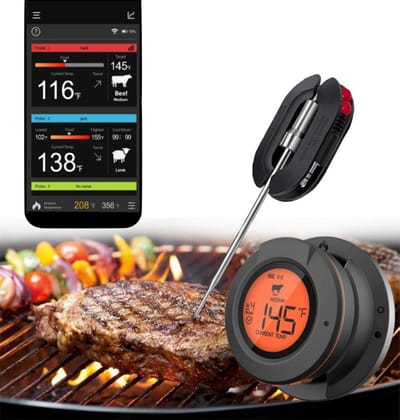 Dome thermometer - Alles in een thermometer - Barbecue thermometer - Kernthermometer - Braadthermometer - Grillthermometer - Oventhermometer - bbq thermometer draadloos - bbq thermometer bluetooth - barbecue