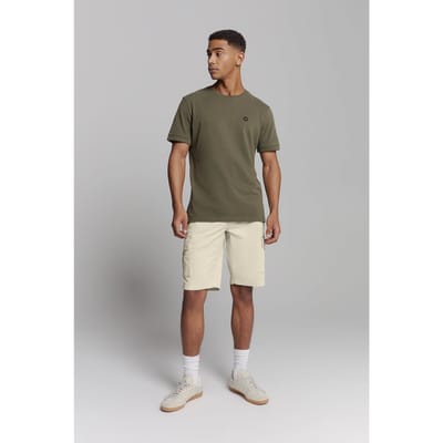 No Excess Short Cargo Garment Dyed + Stone Washed Stretch Cement Größe: W28 | Kurze Sporthosen Outlet | Herren
