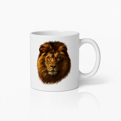 Majestueuze Leeuwenkop Koffiemok – Wild Dieren Ontwerp – Perfect Cadeau voor Dierenliefhebbers