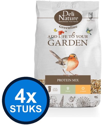 4x Deli Nature - Greenline protein mix 2kg - Vogelvoer - 2 kg