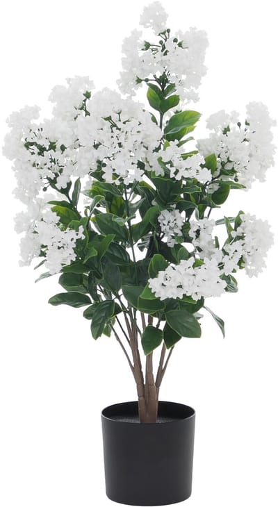 Kunstsering MCW-Q87, decoratieve kunstsering, kunstboom, kunstplant, voor buiten, polyethyleen, 64x35x35 cm ~ wit