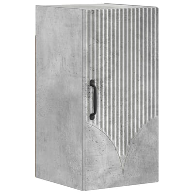 vidaXL - Badkamer - wandkast - HOORN - Betongrijs - 30 - x - 31 - x - 59 - cm - Bewerkt - hout