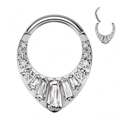 Piercing titanium round and baguette 1.2x8 - LMPiercings