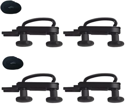 Dailygoods- Dakkoffer U-Bouten 4 Stuks - Universele Dakkoffer U-Boutklemmen - Dakkoffer Montageset - Dakkofferaccessoires - Zware Borgmoeren - Materiaal: Verzinkt Aluminium/Rubber - Dakkofferbevestiging