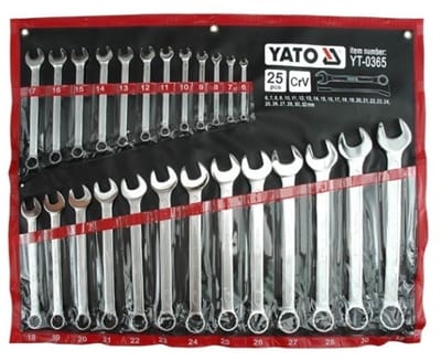 Yato - Klucenset Ringratelsleutel - 6-32mm - 25-delige Set - Chroom-Vanadiumstaal