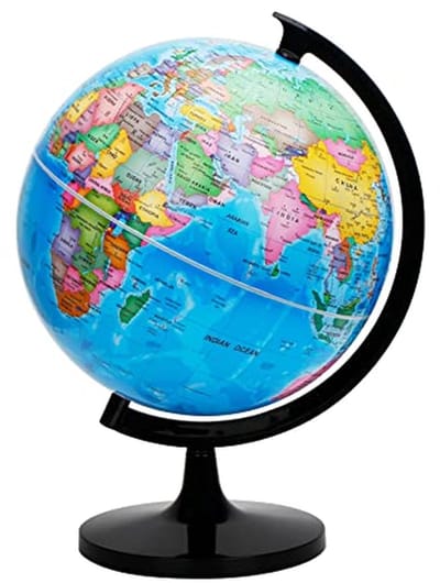 Politieke Wereldbol 30 cm - Educatieve Globes voor Thuis en School - DIY Assembleerbare Globe
