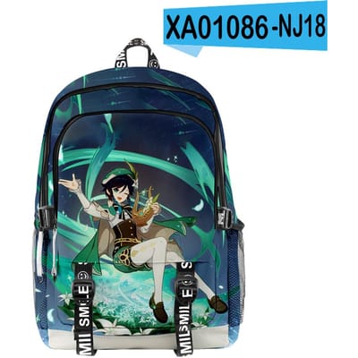 Klassieke Populaire Genshin Impact Venti 3D Print Schooltassen Unisex Oxford Waterdichte Notitieboek multifunctionele Reistassen