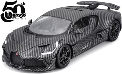 Bburago Bugatti Divo - Modelauto - Schaal 1:18 - Carbon/Blauw