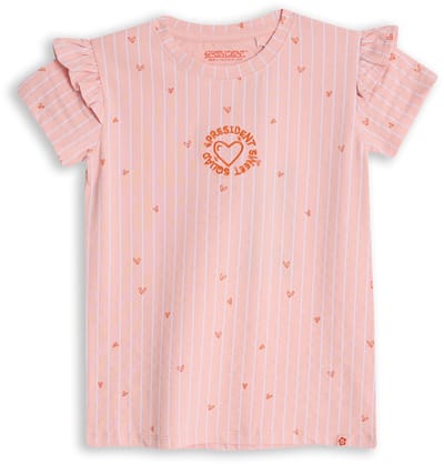 4PRESIDENT T-shirt meisjes - Powder pink - Maat 92 - Meiden shirt