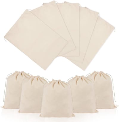 Katoenen Trekkoordzakken 50x70cm Herbruikbare Muslin Tas voor Snoep, Trouwen, Valentijnsdag en Kerst DIY Creaties