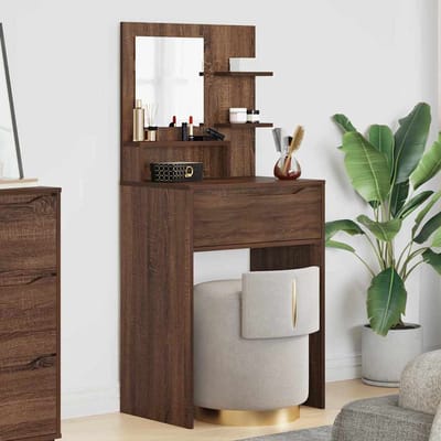 vidaXL - Slaapkamer - Toilet - Tafels - Bruin - Eiken - 80 - x - 39,6 - x - 135 - cm