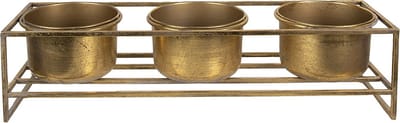 Clayre & Eef Plantenstandaard 63x19x16 cm Goudkleurig IJzer