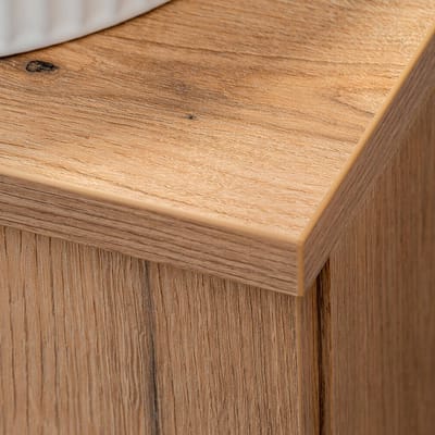 Wastafelonderkast Newport met 4 lades 120x60x40 cm eikenkleurig [en.casa]