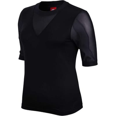 T-shirts Nike pour Femmes Noir Col Rond Coupe Droite Modérée 829756-010 M