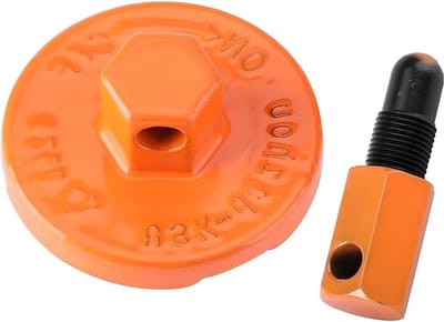 Universele zuigerstopper kettingzaagkoppeling - Koppelingsdemontage-expander - Trommelkettingzaagdemontageonderdelen - Oranje .