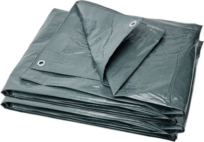 Garronda afdekzeil – 5x6 m Grijs (120 g/m²) – waterdicht zeil, met ogen – UV-bestendig, scheurbestendig, schimmelbestendig – PE geweven zeil voor tuinmeubelen, auto, hout – GD-0162, grijs