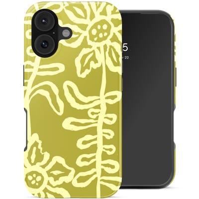 Selencia Hoesje - Geschikt voor Apple iPhone 17 - Backcover geschikt voor MagSafe - Chalky Bloom