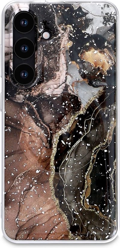 Casemania Hoesje Geschikt voor Samsung Galaxy S25 - Zwart - Marmer Back Cover met Camera Bescherming - Geschikt voor MagSafe