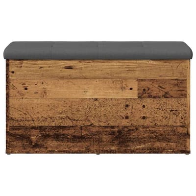 vidaXL - Opbergbankje - 82x42x45 - cm - bewerkt - hout - oud - houtkleurig