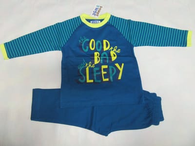 Wiplala - Jen & James  - Pyjama - Jongen ,- Katoen - Blauw / groen - 5 jaar  110
