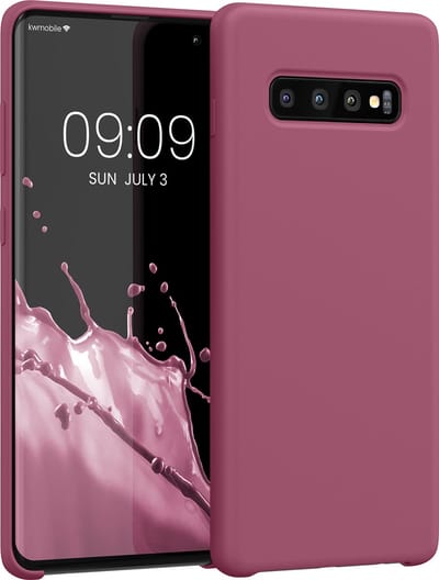 kwmobile telefoonhoesje geschikt voor Samsung Galaxy S10 Plus / S10+ - Hoesje met siliconen coating - Smartphone case in orchidee paars