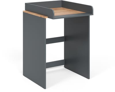 Vicco Viktor Wasmachinekast – 68 x 88.2 cm 2 delen met aankleedkussen Antraciet/gouden eik