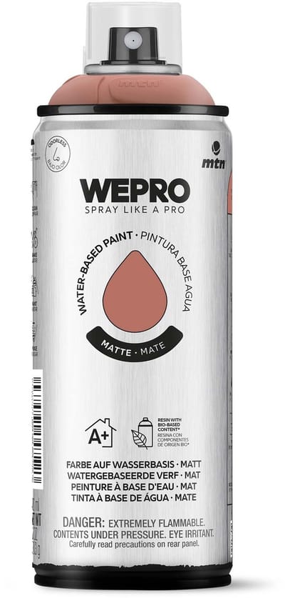 Spuitbus Rood Uluru Mat MTN WEPRO WATER-BASED PAINT 400ML