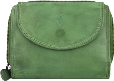 Jack Kinsky Nelson Portemonnee RFID Leer 12,5 cm - Jongens - Horizontaal - grün