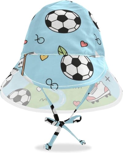 Baby Zonnehoed - Kinder Hoed - Zomerse Bescherming - UPF 50+ UV Filter - 48-56.9 cm Hoofdomtrek - Blauw Patroon