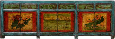Fine Asianliving Antiek Chinees Dressoir Handbeschilderd B250xD47xH85cm Chinese Meubels Oosterse Kast