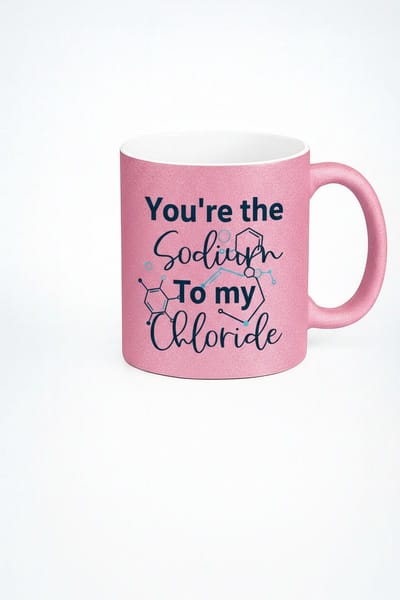 Roze Chemie Mok 'Sodium To My Chloride' - Liefde & Wetenschap Cadeau
