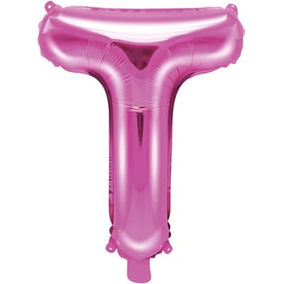 PARTYDECO - Kleine fuchsia aluminium letter ballon - Decoratie > Ballonnen
