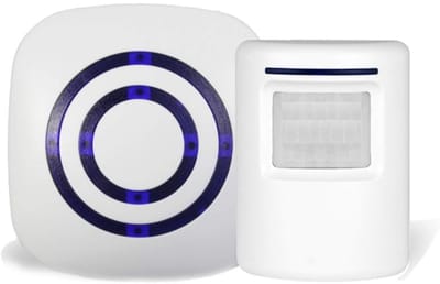 Draadloze Deurbel Kit - Bewegingsmelder Alarm - Huisbeveiliging - 38 Melodieën Instelbaar - Tot 70m Bereik - Wit
