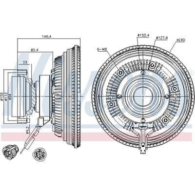 Koppeling, radiatorventilator NISSENS 86150