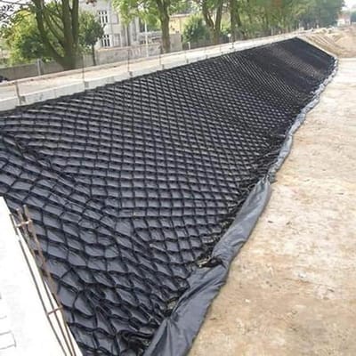 Bodemrooster - Geogrid Systeem - Oprit Stabiliseren - Uitbreidbaar Ontwerp - 5 cm Hoog - Zwart