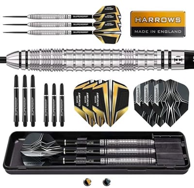 Tungsten Stalen Punt Darts Set - 17 Delige Bundle met Reserveschachten, Prime Flights en Reiskoffer - 21g tot 30g