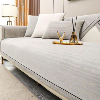 Chenille Meubels Bankovertrek Rugleuning Handdoekovertrek Bankkussen Vier Seizoenen Universeel Antislip Kussen Crème Stijl Woonkamer 70x70cm 1pcs