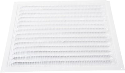 Ventilatierooster Aluminium - Luchtuitlaat Afdekking - Efficiënte Luchtcirculatie - Robuust Weerbestendig Ontwerp - 300x300 mm - Wit