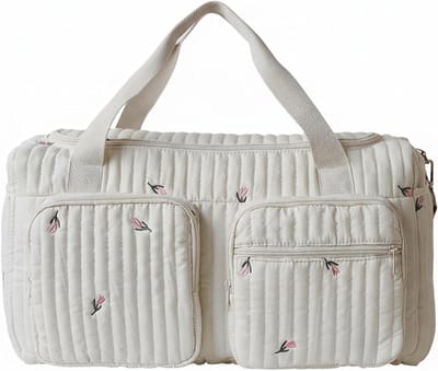 Baby Duffle Bag - Moeder Luiertas - Ziekenhuis Reis - Gewatteerd Ontwerp - 48x22x26 cm - Stijl 1