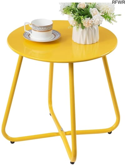 RFWR® Ronde Tuin- en Balkontafel - Weerbestendig en Verstelbaar - Ideaal voor Terras, Balkon en Binnen