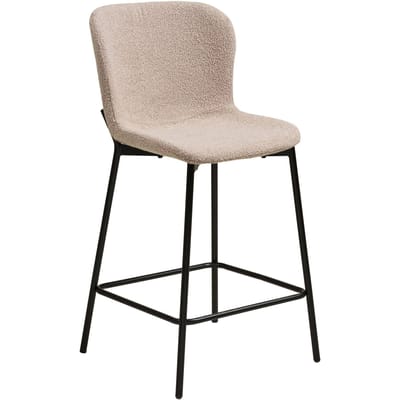 House Nordic Barstoel Maceda - Beige Bouclé - Set van 2