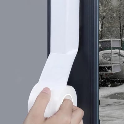 Tochtstopper voor Deuren en Ramen - Winterraam-weerstriptape - 5 cm x 5 m - Tochtstrips - Tochtband - Zelfklevende - Seal isolatietape - Isolatie voor ramen van airconditioners - voor winterramen, anti-wind, stof, koude lucht - Wit